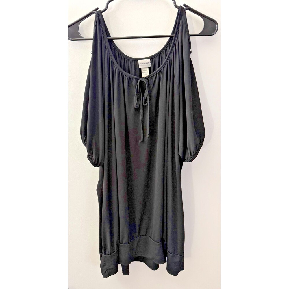 Black Boho Witchy Goth Whimsygoth Top Blouse Women's Plus 3X 26/28 Lane Bryant